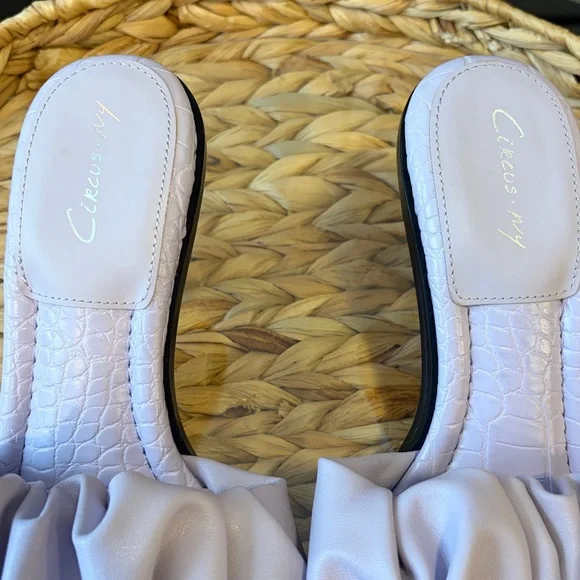 Circus by Sam Edelman Lilac Ruched Slide Mules size 7.5 - Picture 3 of 7